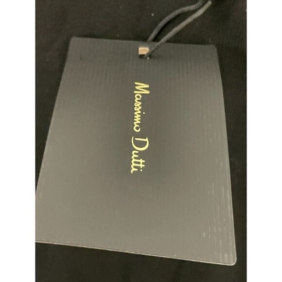 Massimo Dutti Womens Sweater Top XS Crew Neck Black Short Sleeve 6853/577 NWT - Picture 7 of 12